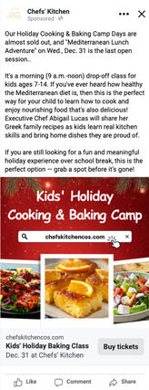 Chefs' Kitchen Meta Ads By Dane Dolph