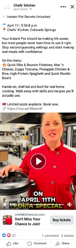 Chefs' Kitchen Meta Ads By Dane Dolph