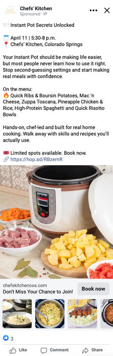 Chefs' Kitchen Meta Ads By Dane Dolph Chefs' Kitchen Meta Ads By Dane Dolph