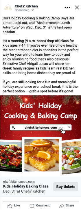 Chefs' Kitchen Meta Ads By Dane Dolph Chefs' Kitchen Meta Ads By Dane Dolph