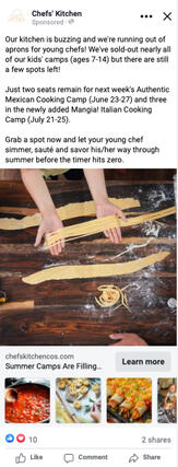 Chefs' Kitchen Meta Ads By Dane Dolph