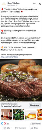 Chefs' Kitchen Meta Ads By Dane Dolph